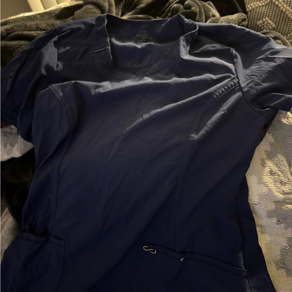 Cherokee infinity scrubs large navy blue
